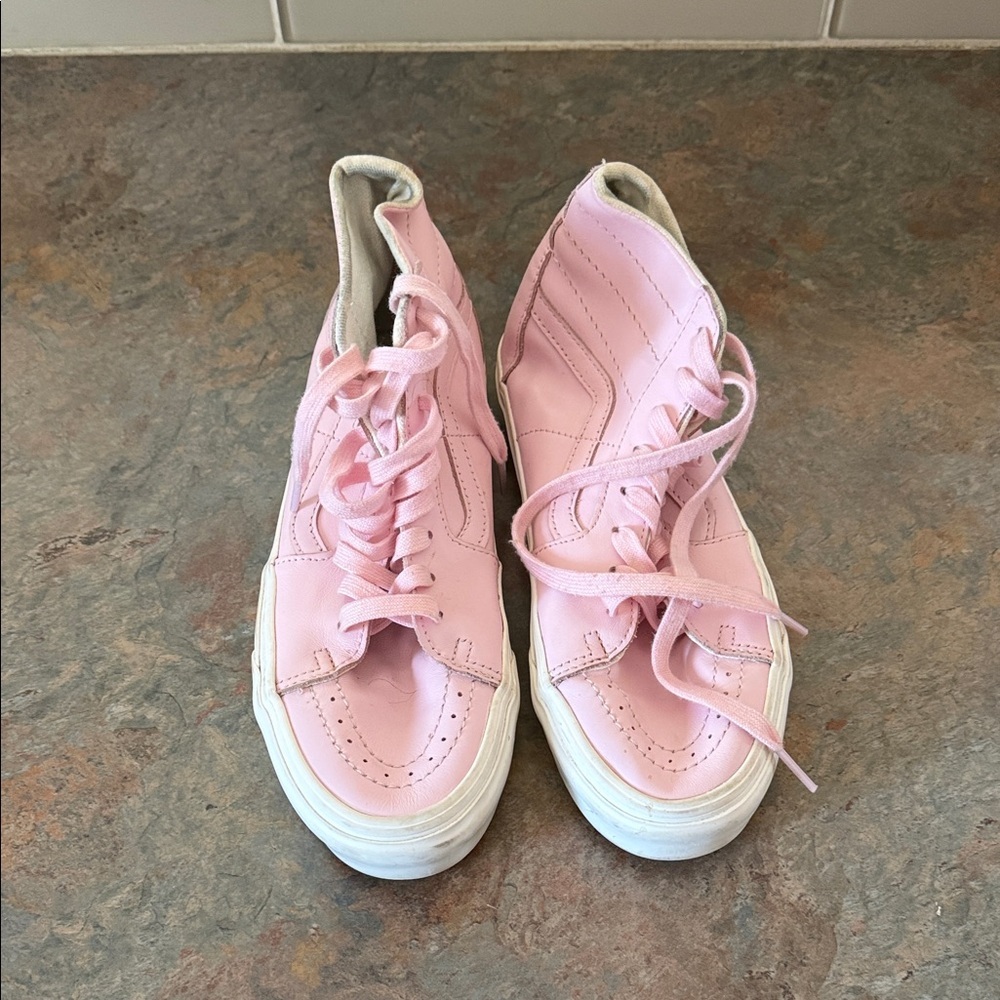 Vans Women's Pink High-Top Sneakers Size 8